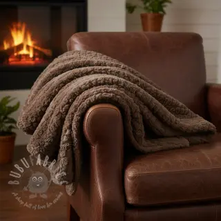 Umjetno krzno Curly mocha