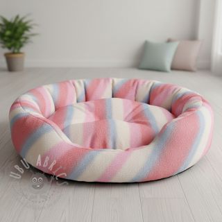 Umjetno krzno Rainbow diagonal stripe