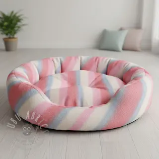 Umjetno krzno Rainbow diagonal stripe