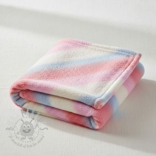 Umjetno krzno Rainbow diagonal stripe