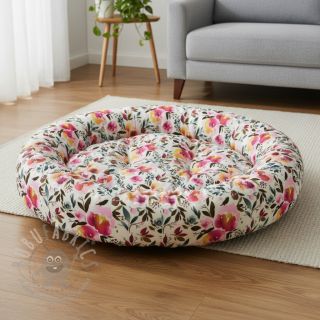 Umjetno krzno Flower multicolour