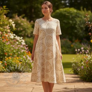 Viskoza s lanom Desert flowers design A