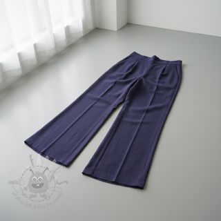 Viskoza s lanom WASHED navy
