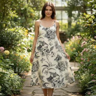 Viskoza s lanom Floweria navy