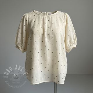 Viskoza s lanom FOIL Hearts ecru