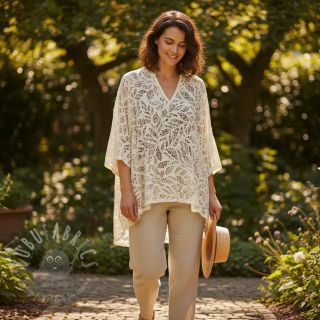 Viskoza s lanom FOIL Leaves bronze