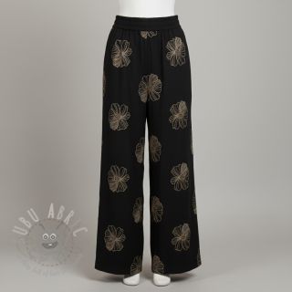 Viskoza s lanom EMBROIDERY Flower Maya black