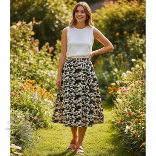 Viskoza s lanom Daisy design A digital print