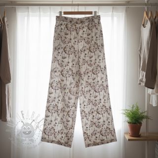 Viskoza s lanom Agapanthus design D digital print