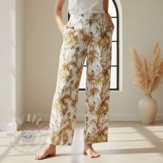 Viskoza s lanom Crane bird design A digital print