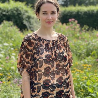 Viskoza s lanom Sunlower design B digital print