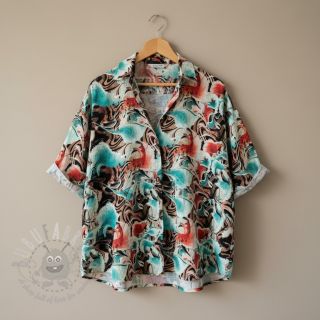 Viskoza s lanom Paint chaos design B digital print