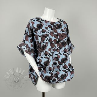 Viskoza s lanom Lotus design A digital print