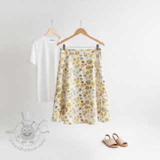 Viskoza s lanom Natural Lin Livy yellow digital print