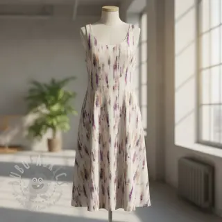 Viskoza s lanom Natural Lin Lina ljubičasta digitalni tisak