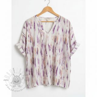 Viskoza s lanom Natural Lin Lina ljubičasta digitalni tisak