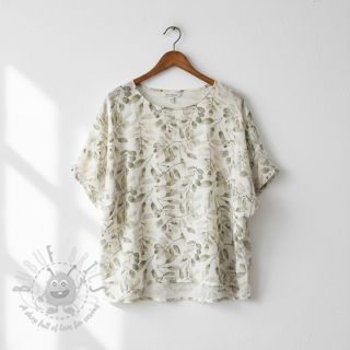 Viskoza s lanom Natural Lin Lissy ecru digital print