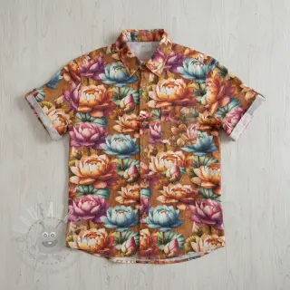 Viskoza s lanom Marigold design C digital print