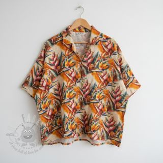 Viskoza s lanom Marigold design A digital print