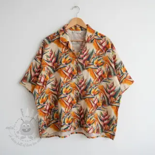 Viskoza s lanom Marigold design A digital print