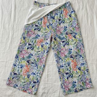 Viskoza s lanom CREPE Flowers blue digital print