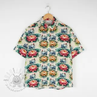 Viskoza s lanom Clover design D digital print