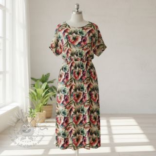 Viskoza s lanom Azalea design A digital print