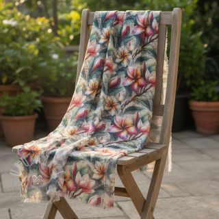 Viskoza s lanom Jasmine design C digital print