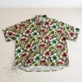 Viskoza s lanom Azalea design C digital print