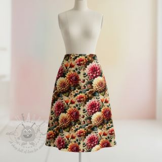 Viskoza s lanom Rosalie design A digital print