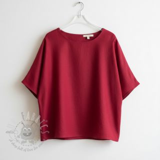 Viskoza s lanom PREMIUM dark red