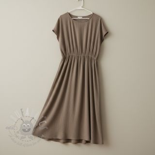 Viskoza s lanom CRINCLE taupe