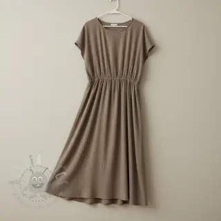 Viskoza s lanom CRINCLE taupe