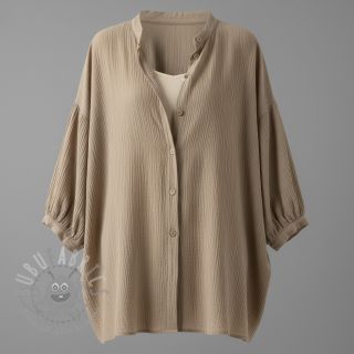 Viskoza s lanom CRINCLE sand