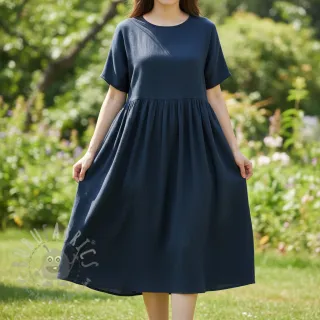Viskoza s lanom CRINCLE navy