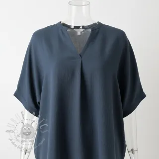 Viskoza s lanom CRINCLE navy