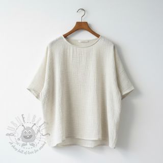 Viskoza s lanom CRINCLE off white