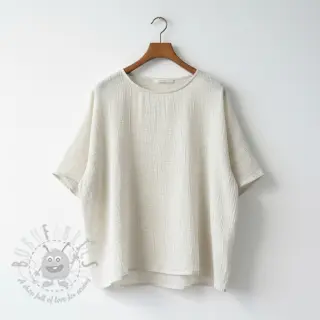 Viskoza s lanom CRINCLE off white