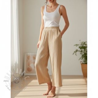 Viskoza s lanom CRINCLE beige