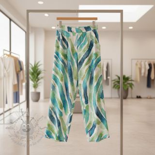 Viskoza SATIN Chloe blue digital print