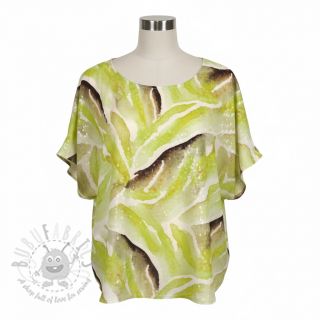 Viskoza SATIN Chloe green digital print