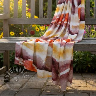 Viskoza SATIN Chloe red digital print