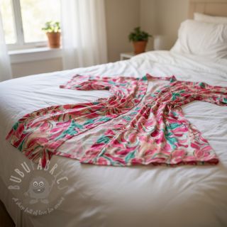 Viskoza SATIN Giselle red digital print