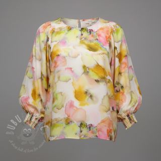 Viskoza SATIN Ambre yellow digital print