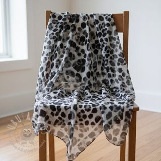 Viskoza SATIN Animal skin black digital print