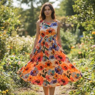 Viskoza RADIANCE Flower Nina digital print