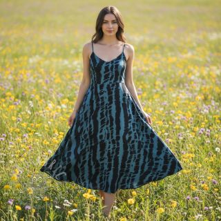 Viskoza RADIANCE Imagine blue digital print