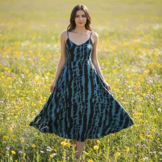 Viskoza RADIANCE Imagine blue digital print