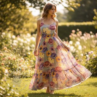 Viskoza RADIANCE Flower Elia digital print