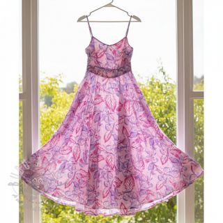 Viskoza RADIANCE Anabella leaves pink digital print